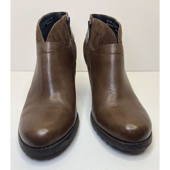 Clarks NWOB Mission Parker Bootie Brown Leather Suede Women’s Size 9.5M - Picture 4 of 12